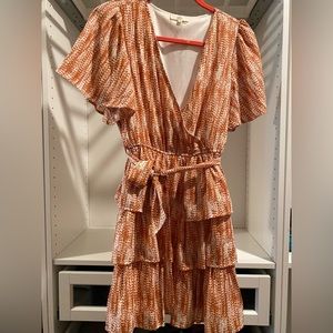 Orange and white dress